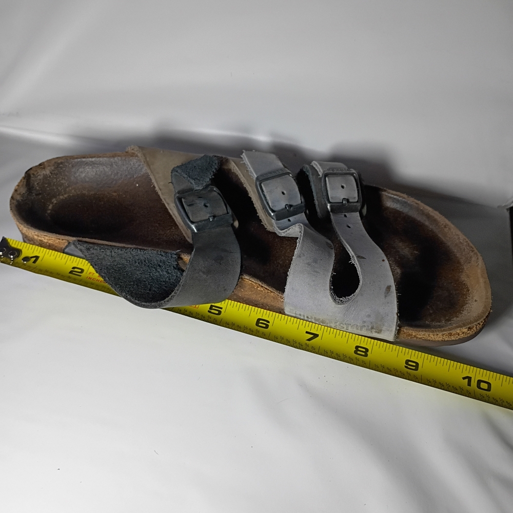 Gray and Black Buckle Sandals - Picture 11 of 11